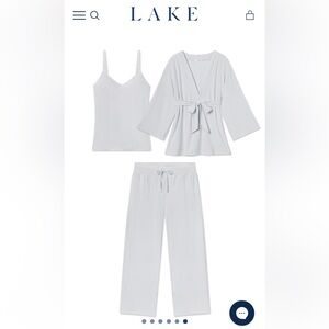 Lake Maternity DreamModal Kimono Three-Piece Set in Fog